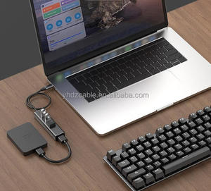 优质铝制 <span class=keywords><strong>USB</strong></span> 3.0 集线器 通过 4 合 1 3.0 <span class=keywords><strong>USB</strong></span> 扩展器扩展笔记本电脑功能，适用于笔记本电脑 <span class=keywords><strong>USB</strong></span> 扩展坞 - Product Image 4