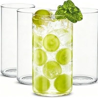Élégantes tasses à highball en verre borosilicate de 550 ml, verres fins pour boisson, verres à eau hauts, transparents