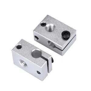 E3D V6 Bloco de aquecimento de alumínio de silicone para impressora 3D Hotend, peças de blocos de metal de 1,75 mm e 3,0 mm, extrusora com cabeça em J