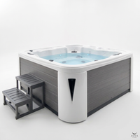 Vente en gros usine Luxueuse Baignoire Spa à bulles en acrylique avec massage, Piscine à remous extérieure pour jardin