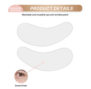 透明シリコーンアイパッドアンチリンクルパッド再利用可能フェイシャルパッチ洗える、アイパッチ下の肌のしわを減らす - Product Image 3