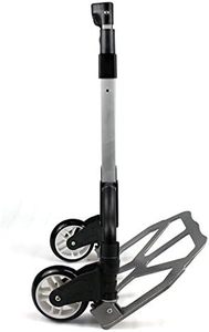 Aluminum Folding Hand Cart <b>Portable</b> Utility <b>Trolley</b> 70kg Max Load Rubber Caster for Shopping Storage Moving - Product Image 3