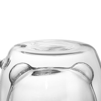 Tasses à café en verre avec motif ours, pour Couple au lait, Double paroi, Mugs amusants, pour la saint-valentin, anniversaire, pour enfants