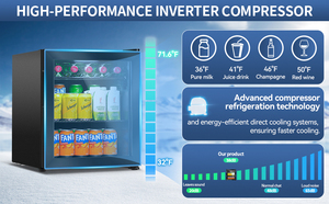 Réfrigérateur portable VANACE 30L, mini-réfrigérateur avec serrure et clé pour chambre, hôtel - Product Image 4