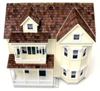 Kit de maison de poupée en bois fait à la main 1:12 Villa victorienne jouets de bricolage élégants pour enfants