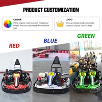 Go Kart Eléctrico de Dos Plazas con Diseño de Asiento Doble para Padres e Hijos, Velocidad Máxima, Logotipo Personalizado Disponible, Motor Diferencial de Alto Torque