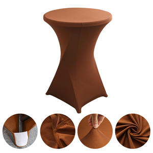 Nappe de table élastique en spandex unie et épaisse pour banquets d'hôtel, mariages, cocktails et bars, idéale pour la décoration. - Product Image 5