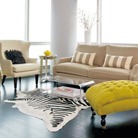 Premium-Kuhfellteppich mit rutschfester Rückseite für luxuriöse Wohnzimmer und moderne Schlafzimmer