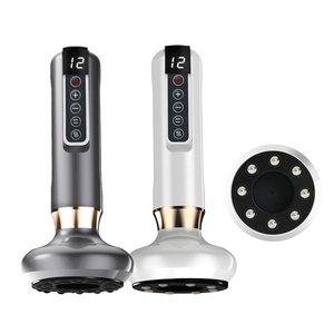 Appareil de massage électrique portatif en acier inoxydable pour thérapie Gua Sha chauffante, avec ventouses et fonction de raclage - Product Image 1