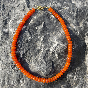 Collier pour femme en acier inoxydable plaqué or 18 carats <span class=keywords><strong>Yuma</strong></span>, perles rondes en tourmaline teinte et jade 5*8 mm, meilleur cadeau pour la Saint-Valentin - Product Image 5