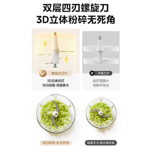 Hachoir à viande électrique multifonction Midea 2L avec bol en verre, facile à nettoyer et à utiliser - Product Image 4