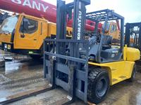 Chariot élévateur diesel GPL Komatsu d'occasion FD80 8T 7T 5T 3T, origine Japon, pneus pneumatiques, mât bi-ou tri-étages, prix bas