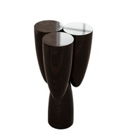 Table basse design moderne de style nordique Mobilier convertible en verre marbré argenté pour salon Usage domestique