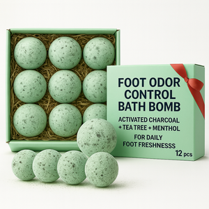Bombes de bain de pieds antifongiques en gros avec charbon actif, arbre à thé et menthol, comprimés effervescents pour <span class=keywords><strong>spa</strong></span> des pieds éliminant les odeurs - Product Image 1