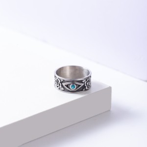 Anello di filatore vichingo da uomo squisito e alla moda retrò Hipster inciso in acciaio inossidabile - Product Image 6