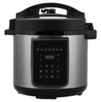 Cuisinière à pression électrique multifonction Storman en acier inoxydable pour la maison, écran LED, capacité de 6 L, revêtement antiadhésif, efficacité énergétique
