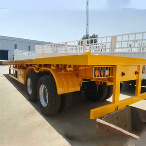 Camions semi-remorques à <span class=keywords><strong>plateau</strong></span> plat de 2 essieux, 30/40 pieds, 48 pieds, de haute qualité et à bas prix, fabriqués en Chine, à vendre - Product Image 1