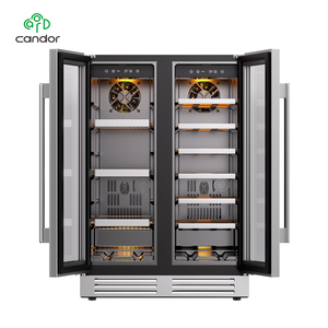 Candor personalizzato 36-bottiglia doppia zona <span class=keywords><strong>vino</strong></span> <span class=keywords><strong>e</strong></span> bevande frigo elettrico incorporato per uso domestico esterno Hotel - Product Image 1
