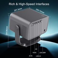 Projecteur portable LED Android 14 Full HD 1080P à succès, décodage 4K, 500 ANSI Lumens, mise au point automatique, WiFi 5G