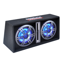 Caja de Subwoofer activo para coche de alta calidad DIBEISI, carcasa de 12 pulgadas RMS 300W, pico de graves fuertes 600W, Subwoofer con puerto para coche de 8"