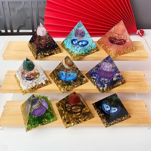 Quartz naturel énergie Orgonite pyramide cristal puces péridot Reiki Chakra maison Maditation décoration cadeaux de noël - Product Image 5