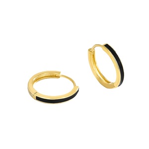 <b>Large</b> Copper <b>Hoop</b> Earrings Minimalist Design Gold Plated Fashion Enamel Pearl Diamond Punk Religious Trendy Brass for Gift Alloy - Product Image 5