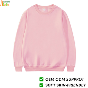 Felpa Girocollo Unisex in Poliestere/Cotone, Tinta Unita, Oversize, Personalizzabile con Logo, OEM, Vendita all'Ingrosso - Product Image 1