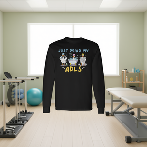 Just Doing My Adls Silly Goose Occupational Therapist Ot Camiseta de manga larga para adulto, unisex, cuello redondo, impresión digital - Product Image 3