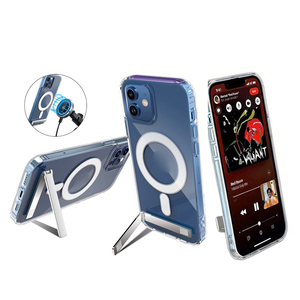 Funda Magnética Transparente con Soporte para <span class=keywords><strong>iPhone</strong></span> 17 16 15 <span class=keywords><strong>14</strong></span> <span class=keywords><strong>Pro</strong></span> <span class=keywords><strong>Max</strong></span> <span class=keywords><strong>13</strong></span> <span class=keywords><strong>12</strong></span> <span class=keywords><strong>11</strong></span> Mini 15 Plus, Carcasa Trasera Antigolpes, Producto Nuevo - Product Image 1