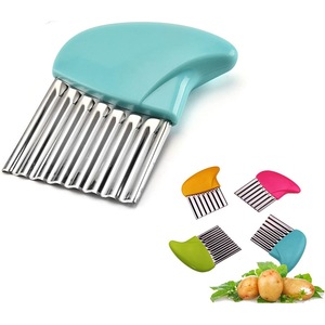 Cortador de <span class=keywords><strong>Patatas</strong></span> Fritas Manual de Acero Inoxidable con Cuchilla Ondulada Creativa, Utensilio de Cocina para Hacer <span class=keywords><strong>Patatas</strong></span> Onduladas - Product Image 2