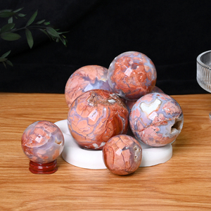 Hot Sale High Quality <b>Crystal</b> Healing Stone Craft Sakura Agate Sphere <b>Crystal</b> <b>Ball</b> for Home Decoration - Product Image 5