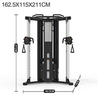 Equipo de Gimnasio Comercial, Sistema de Poleas Dobles Ajustables con Cable Cruzado Multiestación