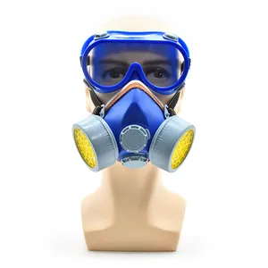 Toptan özelleştirilmiş yüksek kaliteli yeniden kullanılabilir kimyasal gaz maskeleri toz maskesi boya püskürtme için petrokimya endüstrisi vb