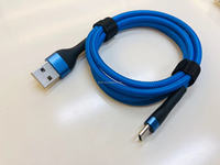 Cable de Carga Rápida USB 3A Azul de Aluminio de Alta Calidad con Diseño Trenzado y Revestimiento de Nailon para iPhone 14/15/16