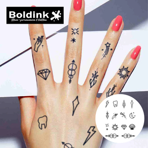 <span class=keywords><strong>Tatouage</strong></span> au stylo Boldink personnalisé, réaliste, micro-dentelle, éclair, étoile, pour le corps, imperméable, longue durée (2 semaines), encre Jagua - Product Image 2