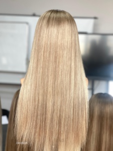 Vente en gros 5*5 fermeture à lacet 100% cheveux humains bruts vierges brun Highlight Ombre couleur blonde droite peut perruques personnalisées - Product Image 4