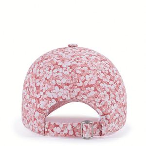 Gorra de Béisbol Unisex de 6 Paneles con Diseño Floral, Hebilla Metálica, Material de Poliéster, Protección Solar para Uso en Exteriores - Product Image 4