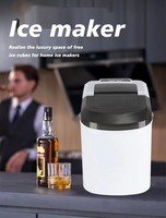 Machine à glaçons électrique portable en acier inoxydable, compacte, pour comptoir, avec fonction auto-nettoyante, idéale pour la maison