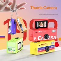 Çevirmeli Ekranlı Mini Başparmak Kamerası 0.96 inç Ekran ABS Malzemeli Öğrenci Spor Kamerası Çocuk Cep Kamerası Full HD CCD Güvenlik Kamerası