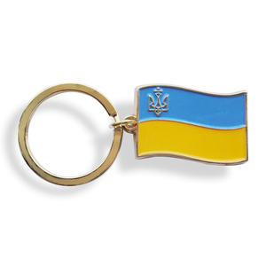 Wholesale Metal Crafts Custom Metal Enamel Keyring National Flag Souvenir Keychain for Souvenir