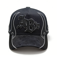 Cappelli Originali G5 31 El Mago in Pelle Scamosciata di Alta Qualità, Cappellini Rico con Visiera Curva e Strass