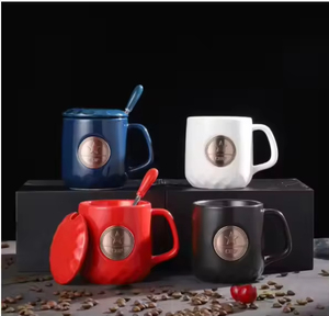 Customized Laser Logo Stoneware Ceramic Coffee <b>Mug</b> 250ml Multi Color Matte Copper Metal Logo Modern Sustainable <b>Reusable</b> - Product Image 2