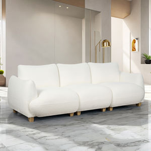 <span class=keywords><strong>Causeuse</strong></span> professionnelle personnalisée et confortable avec rembourrage en velours Dossier capitonné Ensemble modulaire en tissu Canapé de salon d'hôtel - Product Image 1