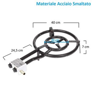Set Padella per Paella 46cm con Treppiede Regolabile e Bruciatore a Gas 40cm per Cucina all'Aperto - Product Image 4