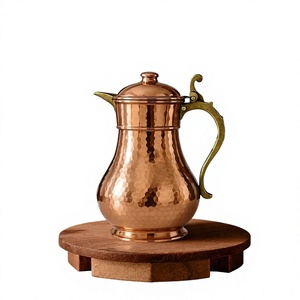 Eco-Friendly 1.7L Copper Water Pitcher Heat Resistant Handmade Classic Design with Lid for Wedding and Party Drinks - Product Image 3