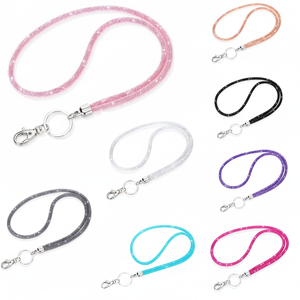 Polyester rond suspendu téléphone portable pendentif porte-carte d'identité lanière couleur et Logo personnalisés en gros - Product Image 1