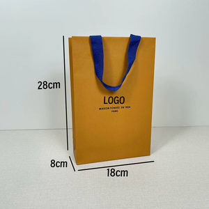 Sac en papier kraft brun avec poignée en corde de coton, impression numérique, logo personnalisé, estampage à chaud doré, sac de shopping de luxe pour entreprise - Product Image 2