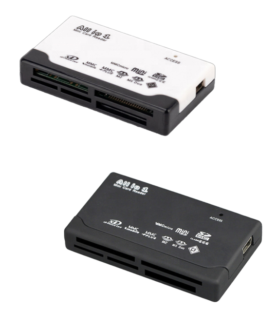 All-in-One Micro Mini Smart Card Reader Supports SD TF ABS MMC CF XD External USB 2.0 Type-C Interface Magnetic OTG IUSB Pro
