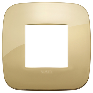 Placca a Muro Quadrata Vimar Gold 9,7 cm Lunghezza 1,7 cm Altezza per Interruttori - Product Image 1