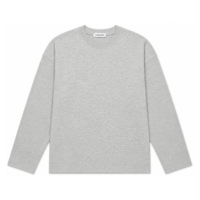 Haut à manches longues personnalisé pour homme, col rond, coupe oversize, noir, pour le streetwear, vente en gros, 100% coton uni, fabrication OEM ODM
